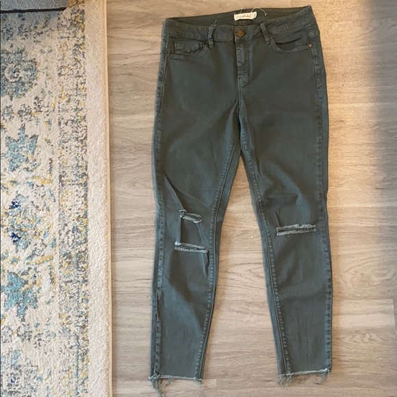 Unpublished Jeans Denim - ✨Host Pick✨ Unpublished Green Distressed Jeans